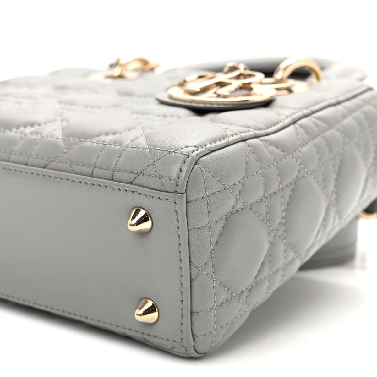 Lambskin Cannage Small My ABCDior Lady Dior Grey wholesalehk.shop