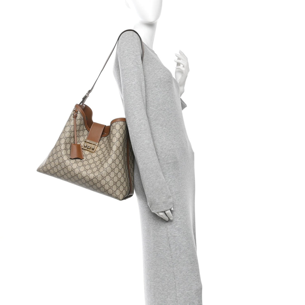 GG Icon Monogram Padlock Shoulder Bag Beige Dark Brown £¨ Direct shipment via from wholesalehk.shop