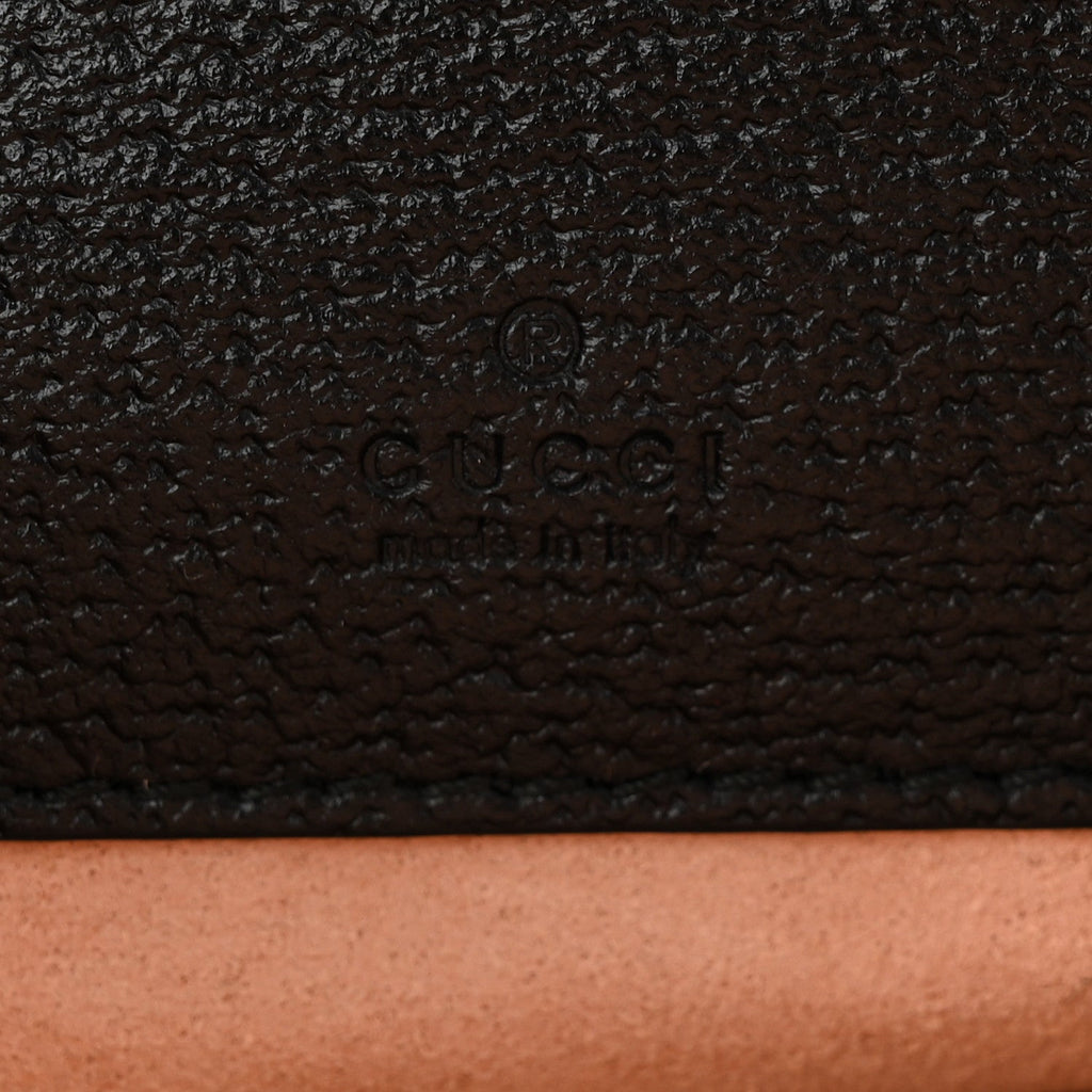 Textured Calfskin Web Ophidia Round Wrist Wallet Black wholesalehk.shop