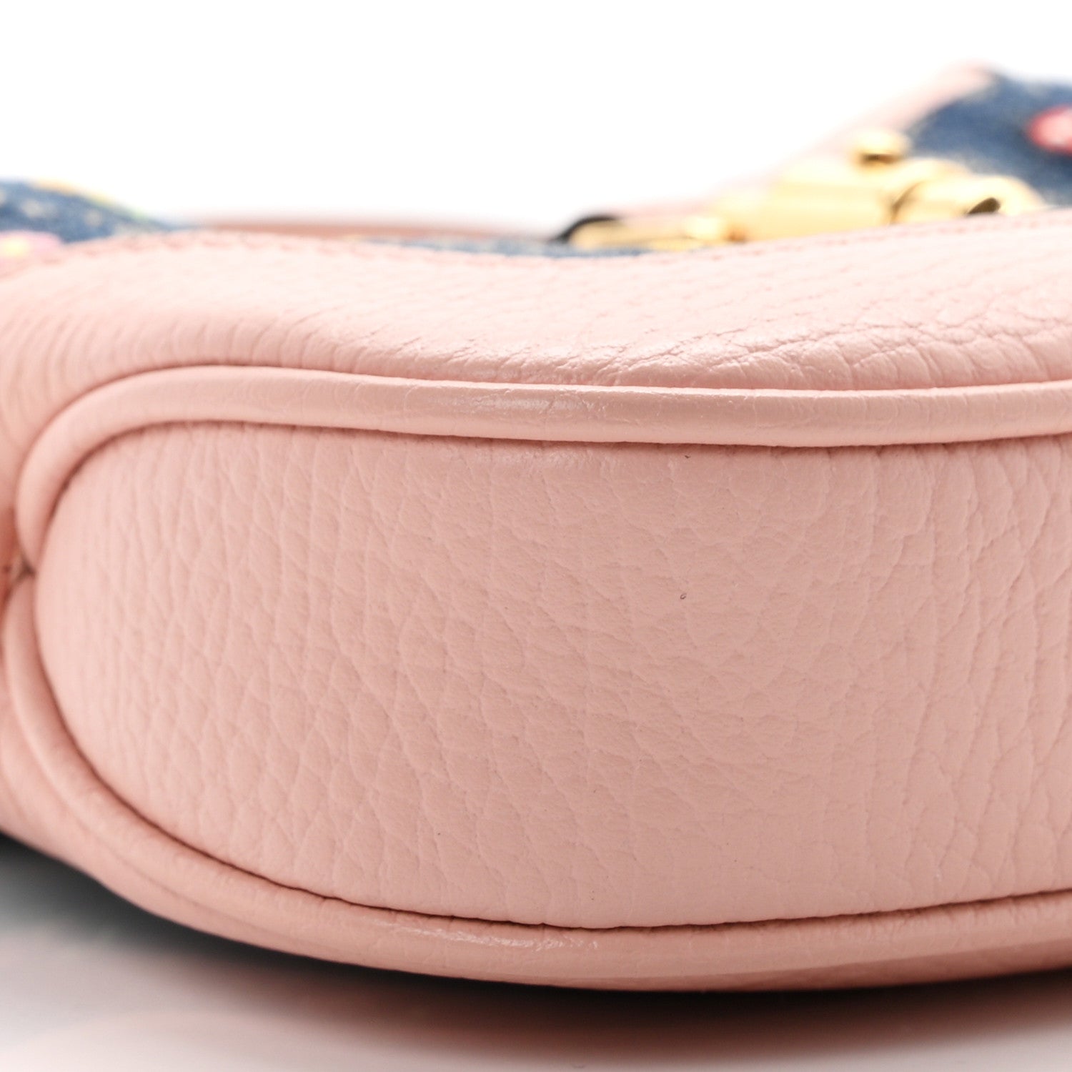 New Denim GG Monogram Calfskin Love Parade Mini Jackie 1961 Hobo Light Pink £¨ Direct shipment via from wholesalehk.shop