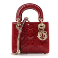 Patent Cannage Mini Lady Dior Red wholesalehk.shop