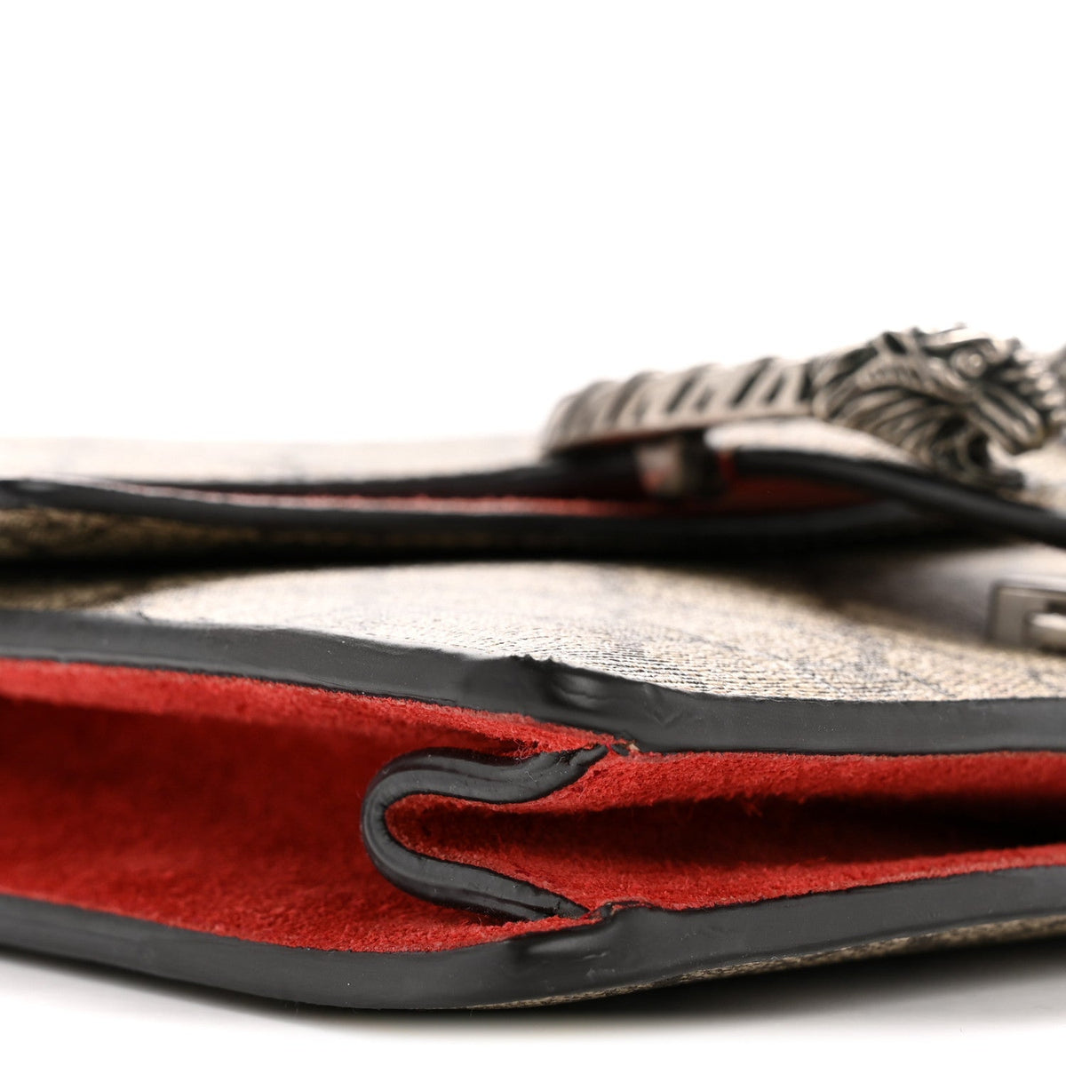 GG Supreme Monogram Suede Mini Dionysus Shoulder Bag Beige Ebony Vulcanic Red wholesalehk.shop