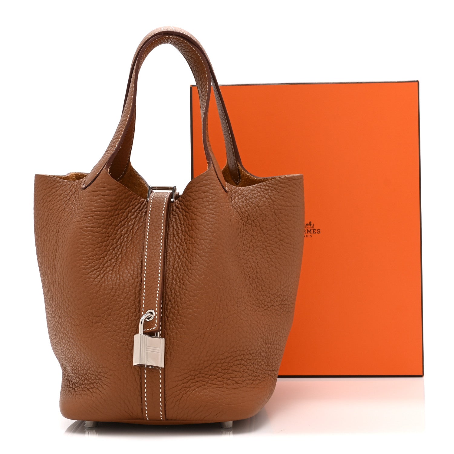 Taurillon Clemence Picotin Lock 18 PM Gold £¨ Direct shipment via from wholesalehk.shop