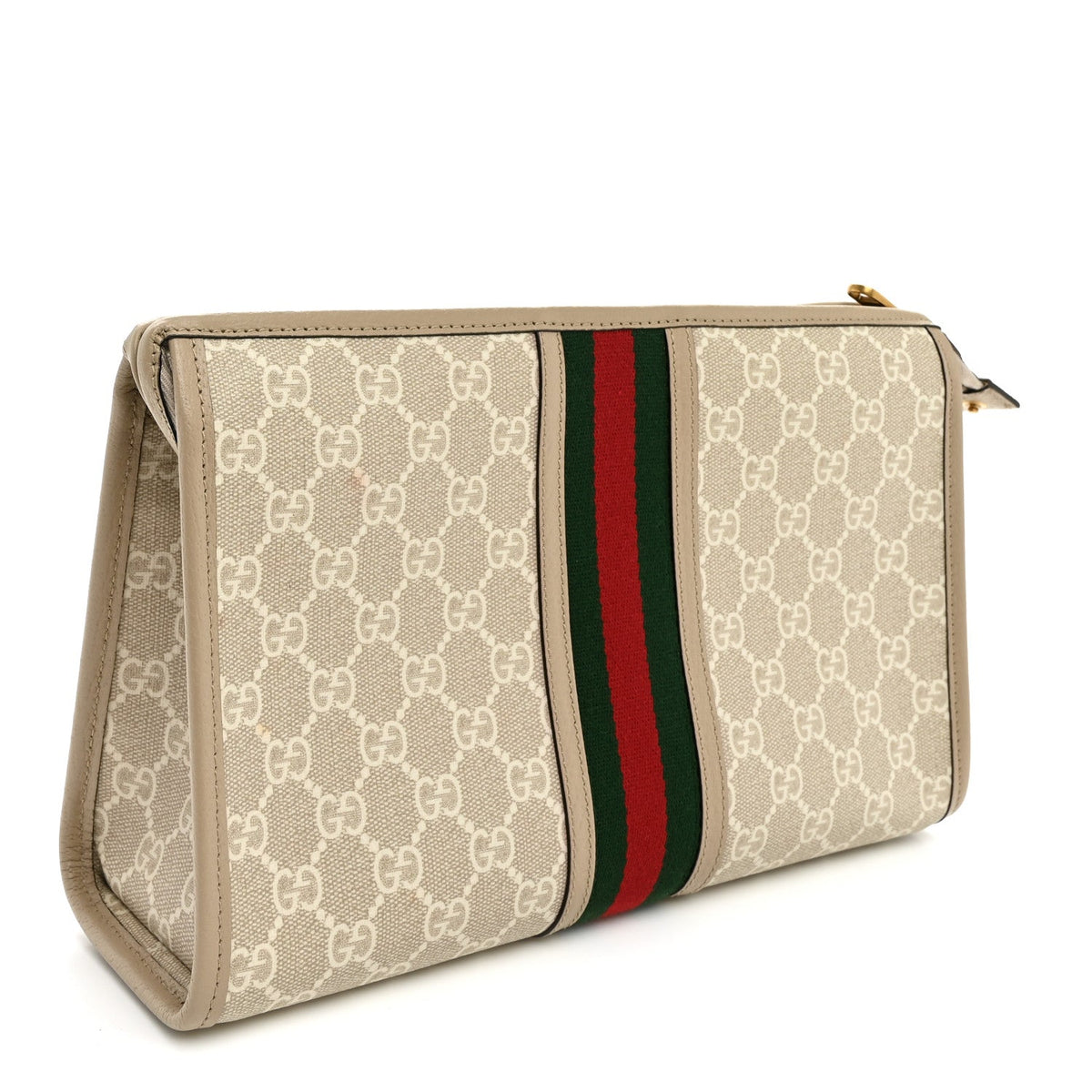 GG Supreme Monogram Web Ophidia GG Toiletry Case Beige Mystic White Oatmeal wholesalehk.shop