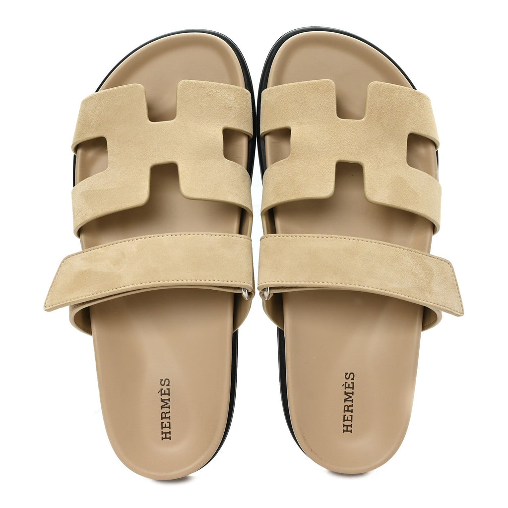 Suede Goatskin Womens Chypre Sandals 38 Beige Sable wholesalehk.shop