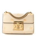 Grained Calfskin Bee Star Small Padlock Shoulder Bag White £¨ Direct shipment via from wholesalehk.shop