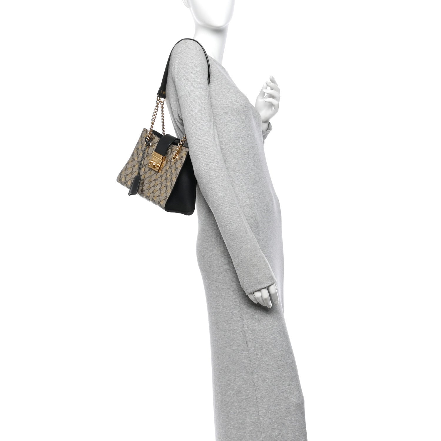 GG Supreme Monogram Bees Small Padlock Tote Beige Oro Black £¨ Direct shipment via from wholesalehk.shop