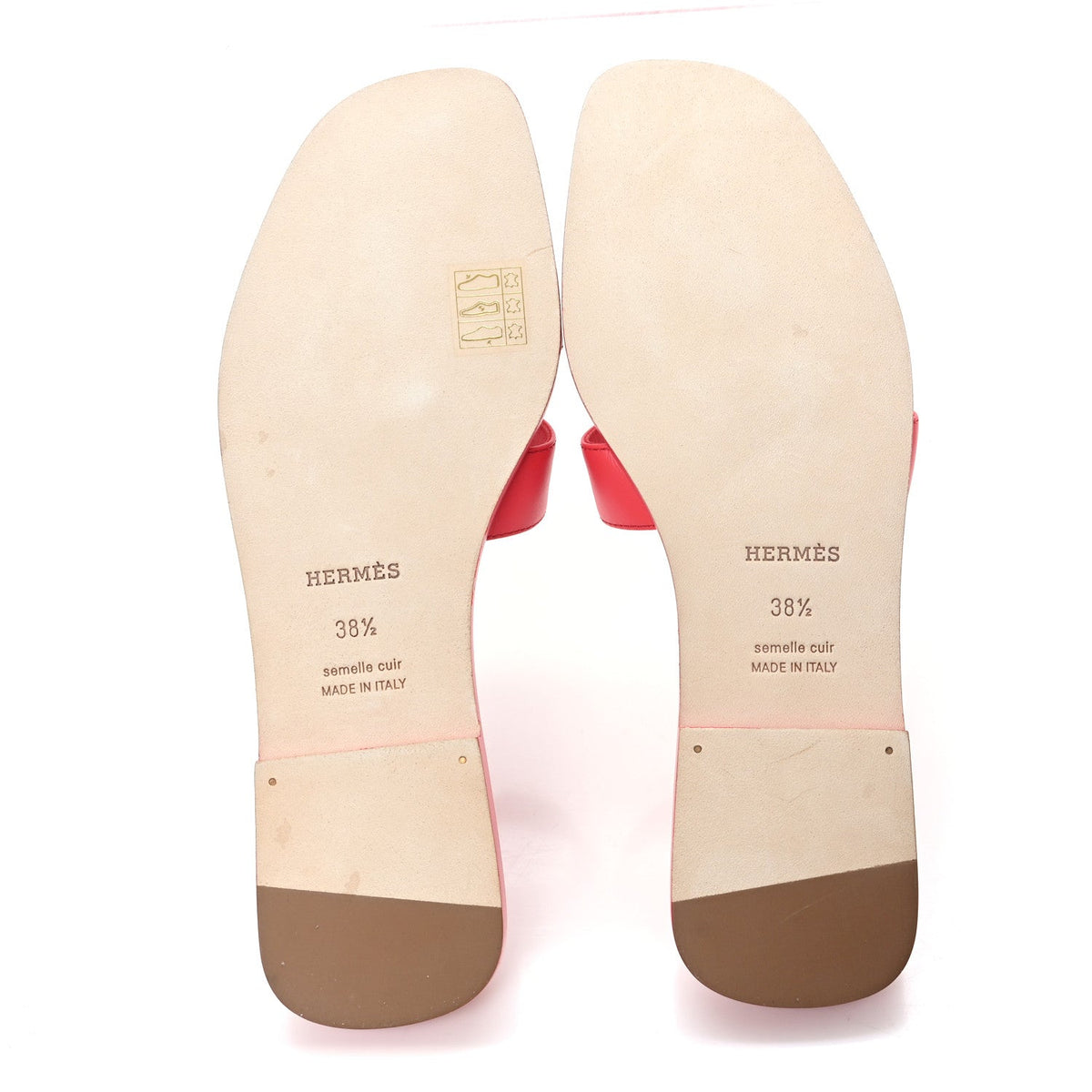 Box Calfskin Oran Sandals 38.5 Rouge Grenadine wholesalehk.shop