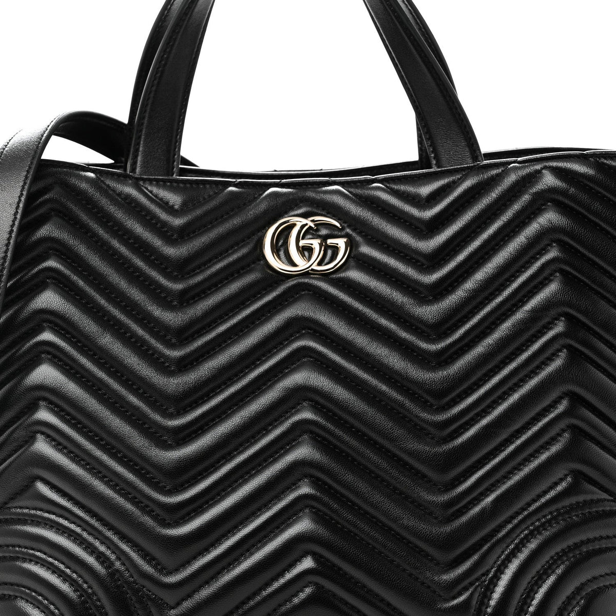 Lambskin Matelasse Medium GG Betty Tote Bag Black wholesalehk.shop