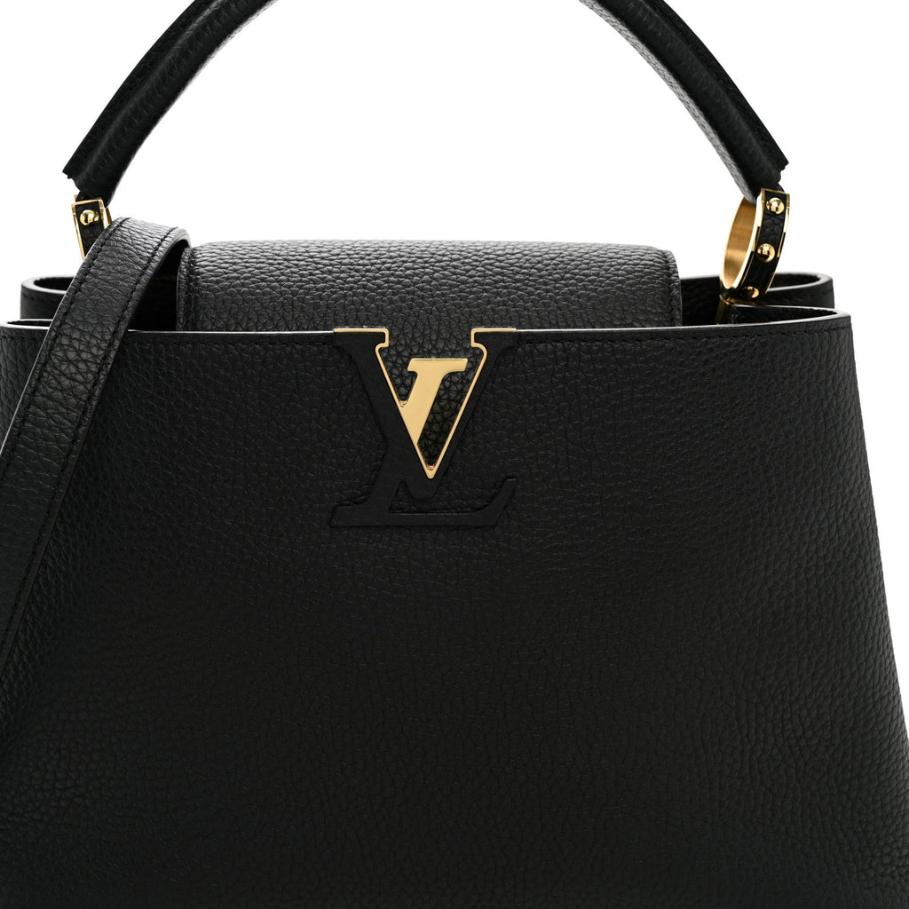 Taurillon Capucines PM Black £¨ Direct shipment via from wholesalehk.shop
