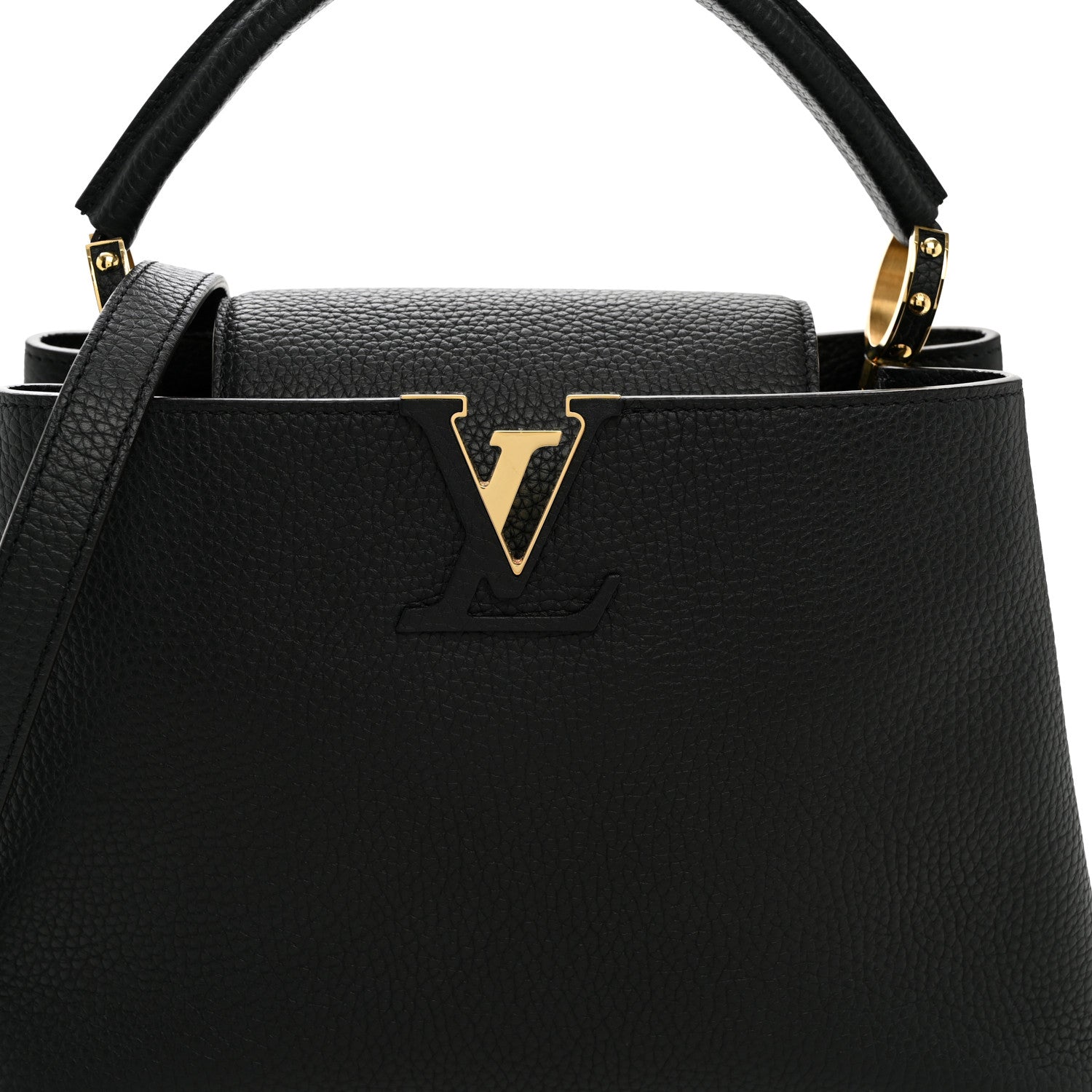 Taurillon Capucines PM Black £¨ Direct shipment via from wholesalehk.shop