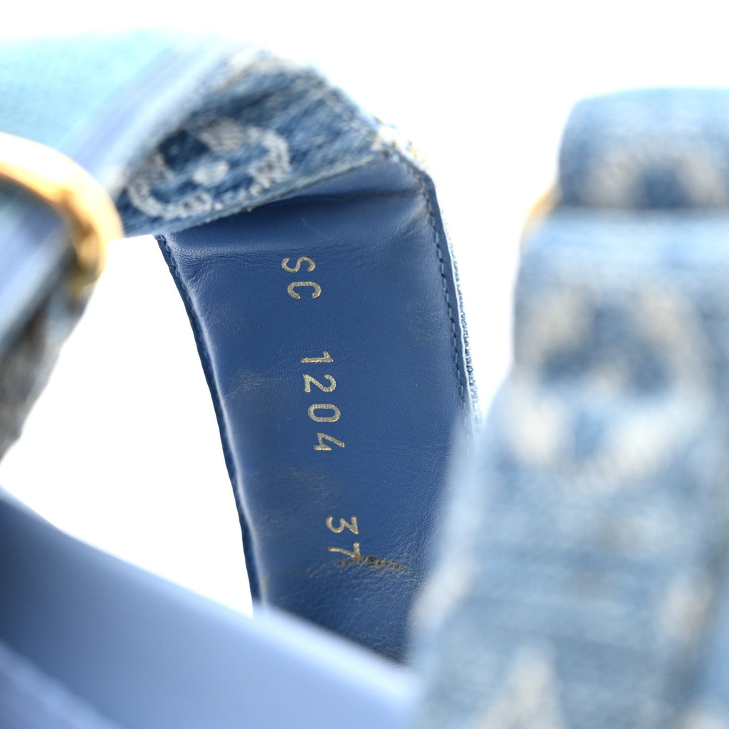 Denim Monogram LV Sunset Comfort Flat Sandals 37 Blue £¨ Direct shipment via from wholesalehk.shop