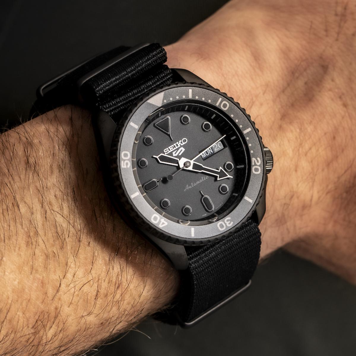 Seiko 5 Sports Automatic Black Dial Black NATO Strap Watch For Men - SRPD79K1 wholesalehk.shop