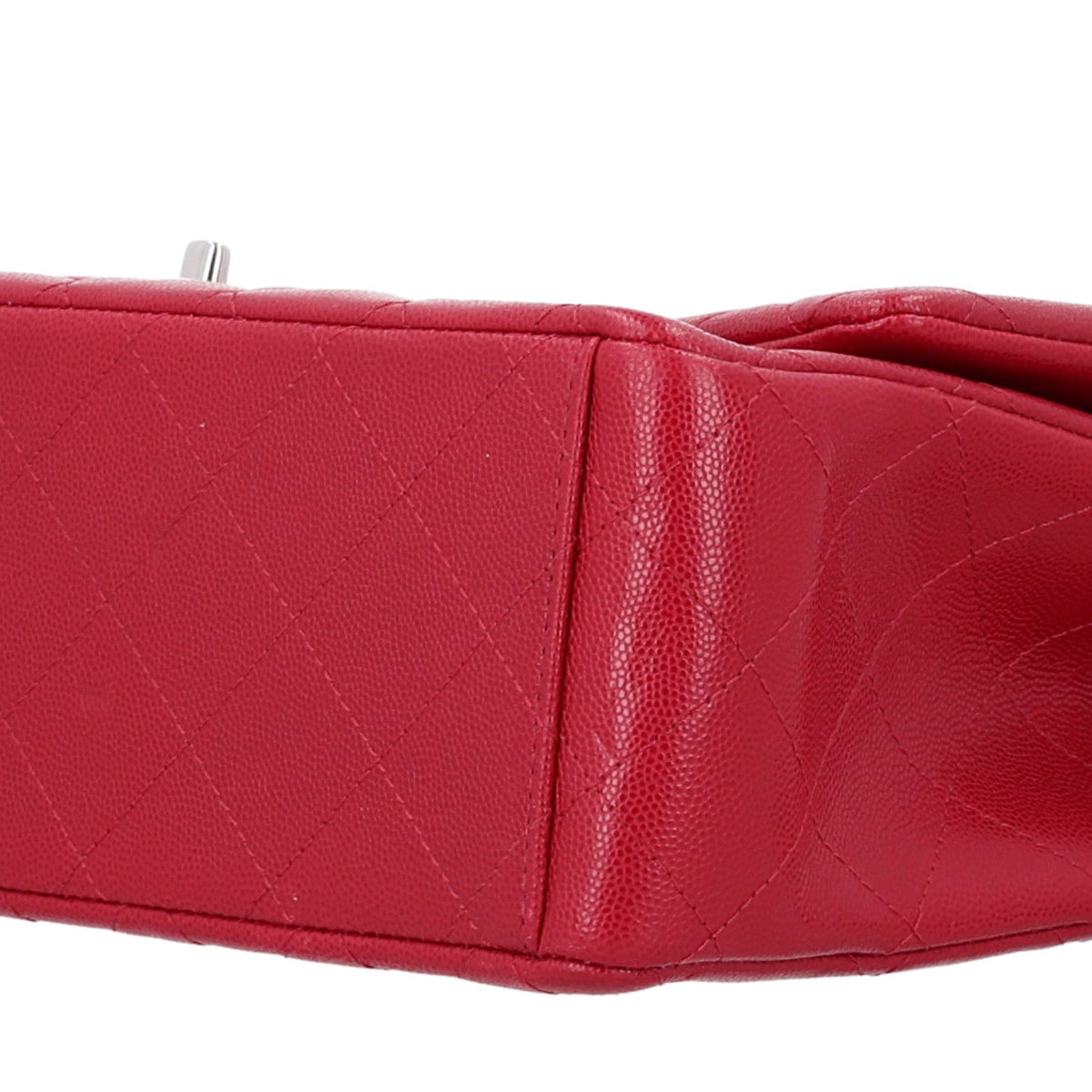 Caviar Quilted Maxi Double Flap Dark Red wholesalehk.shop