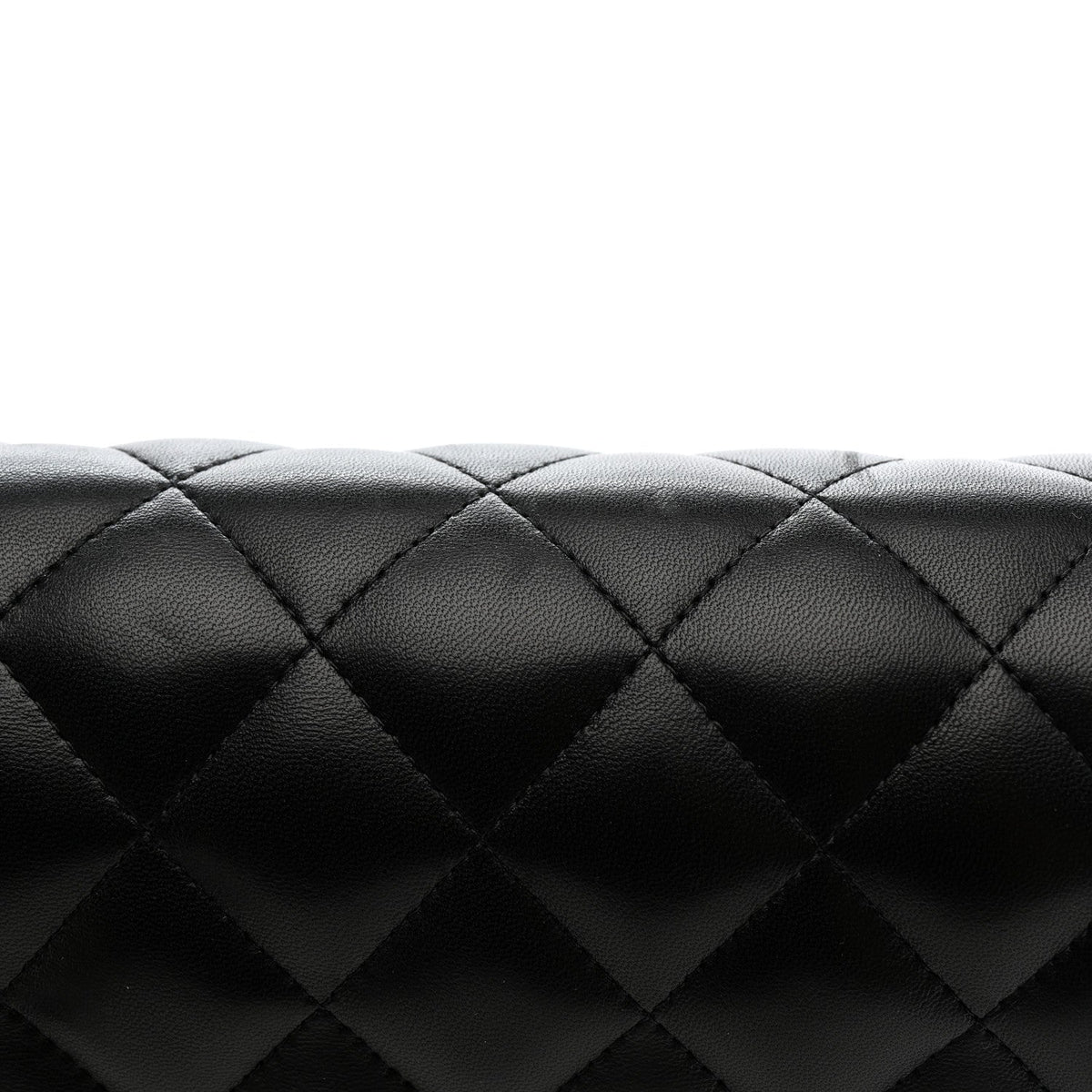 Lambskin Quilted Jumbo Double Flap Black wholesalehk.shop