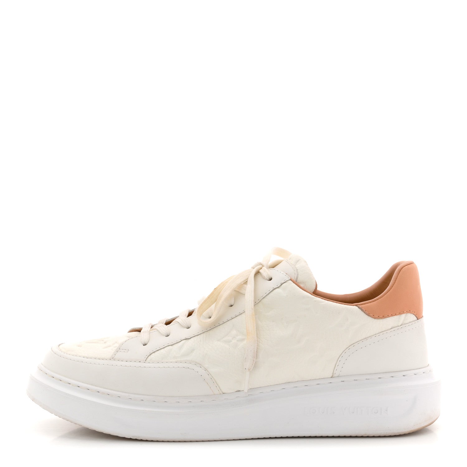 Grained Calfskin Embossed Monogram Mens Beverly Hills Sneakers 8.5 White £¨ Direct shipment via from wholesalehk.shop