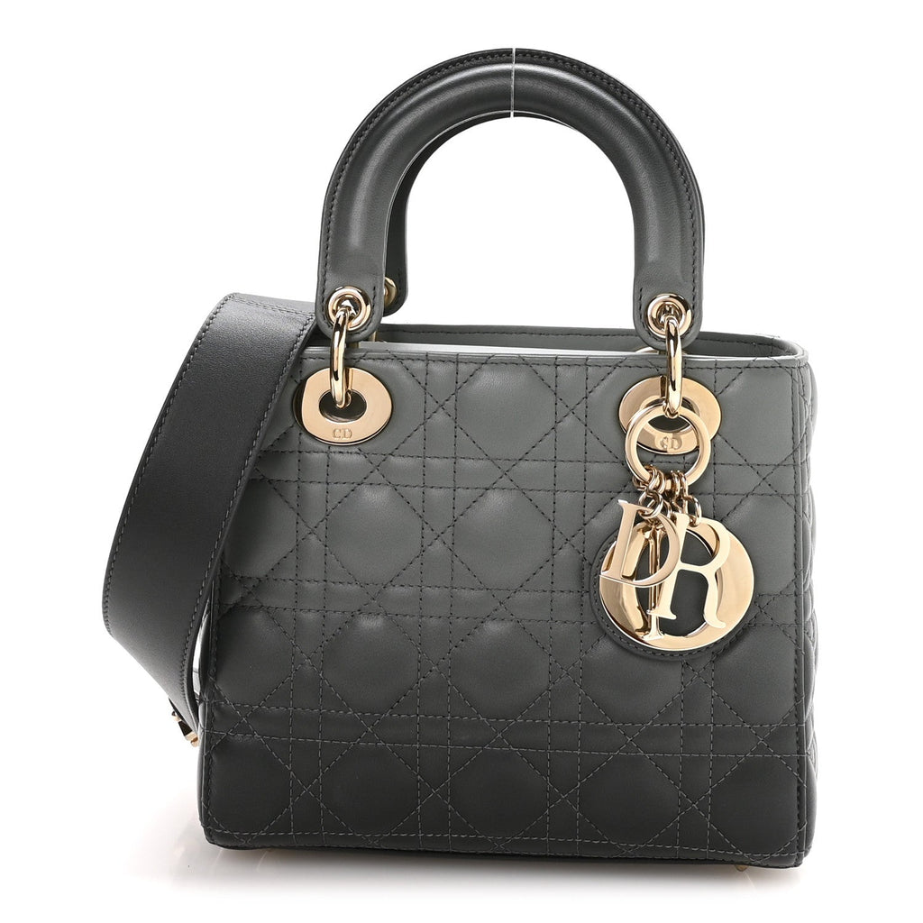 Lambskin Cannage Gradient Small My ABCDior Lady Dior Grey wholesalehk.shop