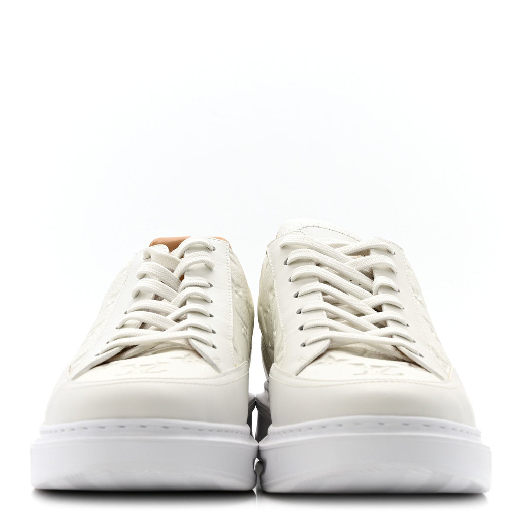 Grained Calfskin Embossed Monogram Mens Beverly Hills Sneakers 8.5 White £¨ Direct shipment via from wholesalehk.shop