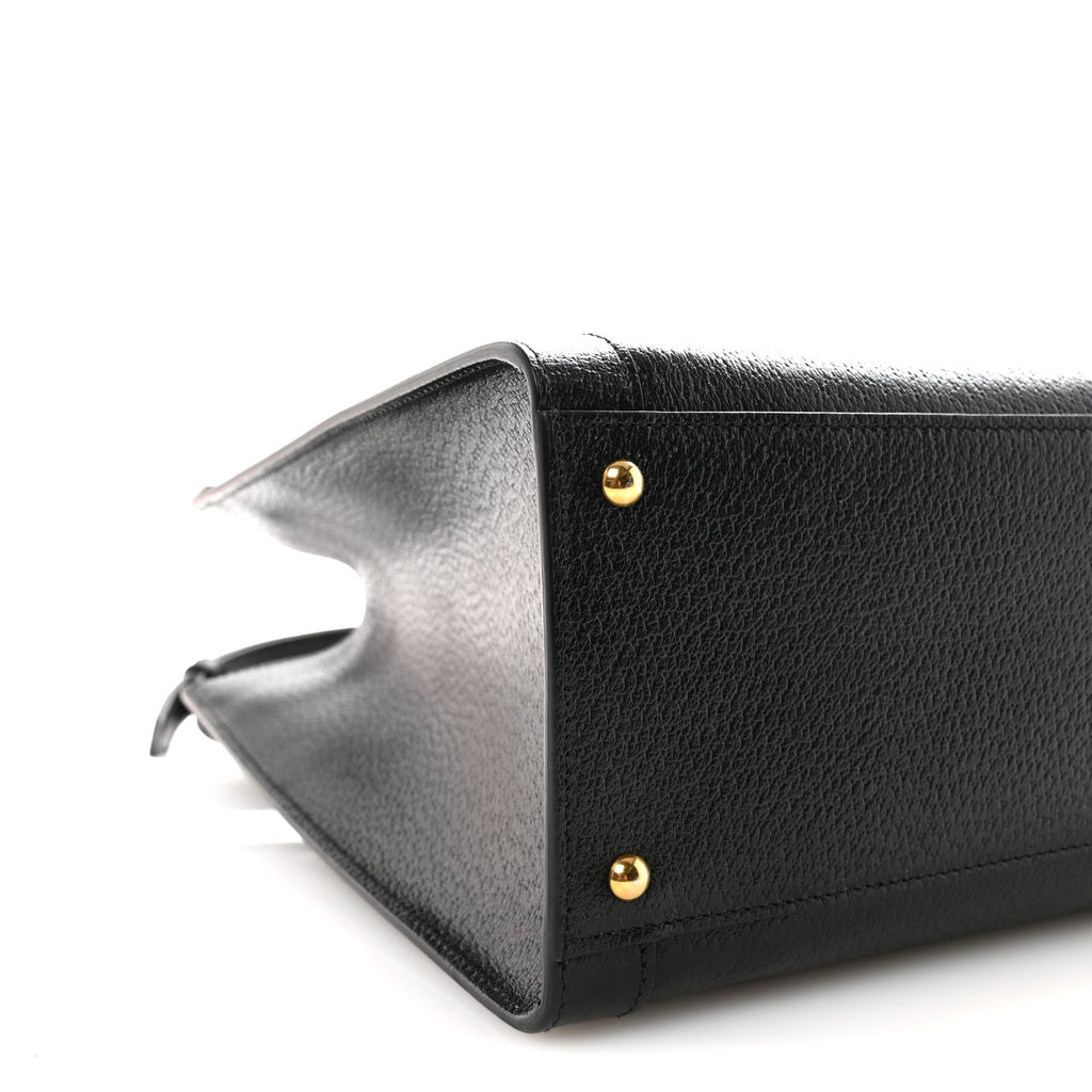 Textured Dollar Calfskin Web Medium Diana Tote Bag Black Dusty Grey wholesalehk.shop