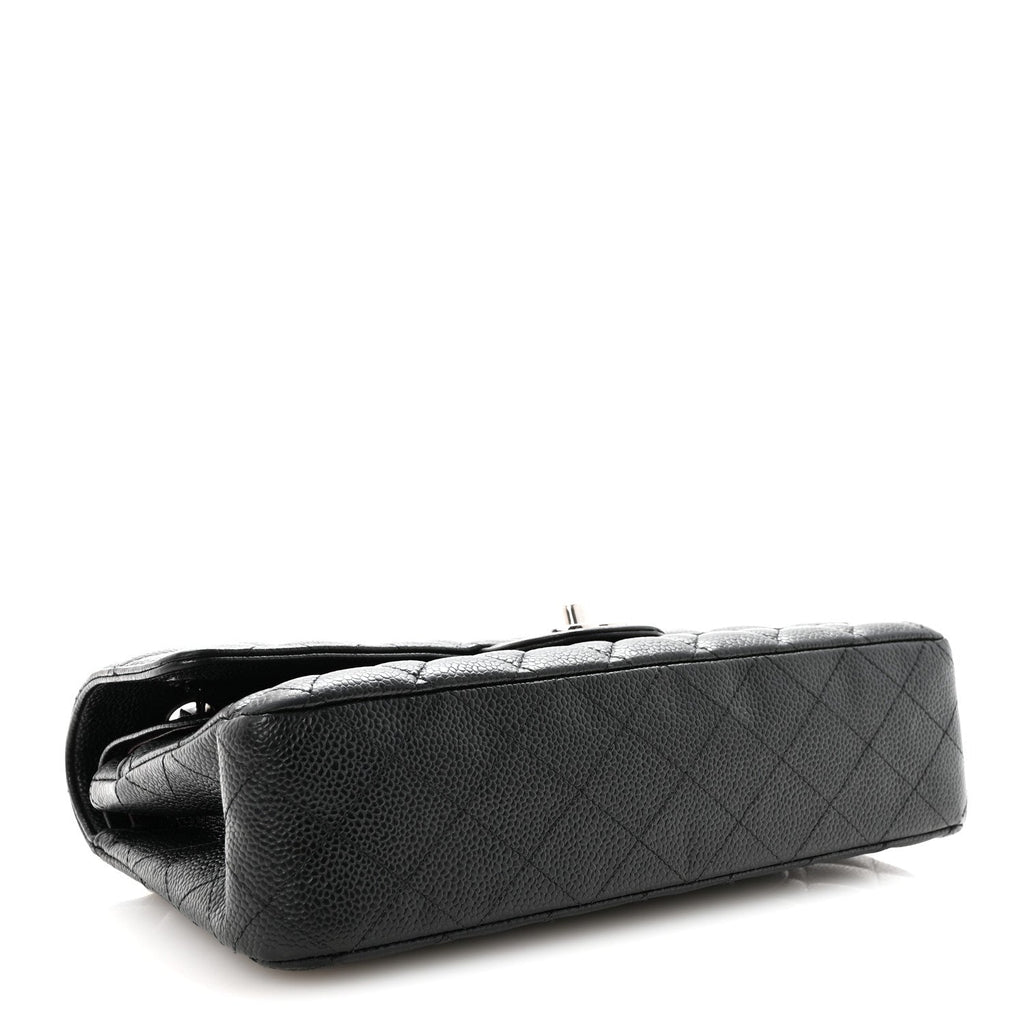 Caviar Quilted Medium Double Flap Black wholesalehk.shop