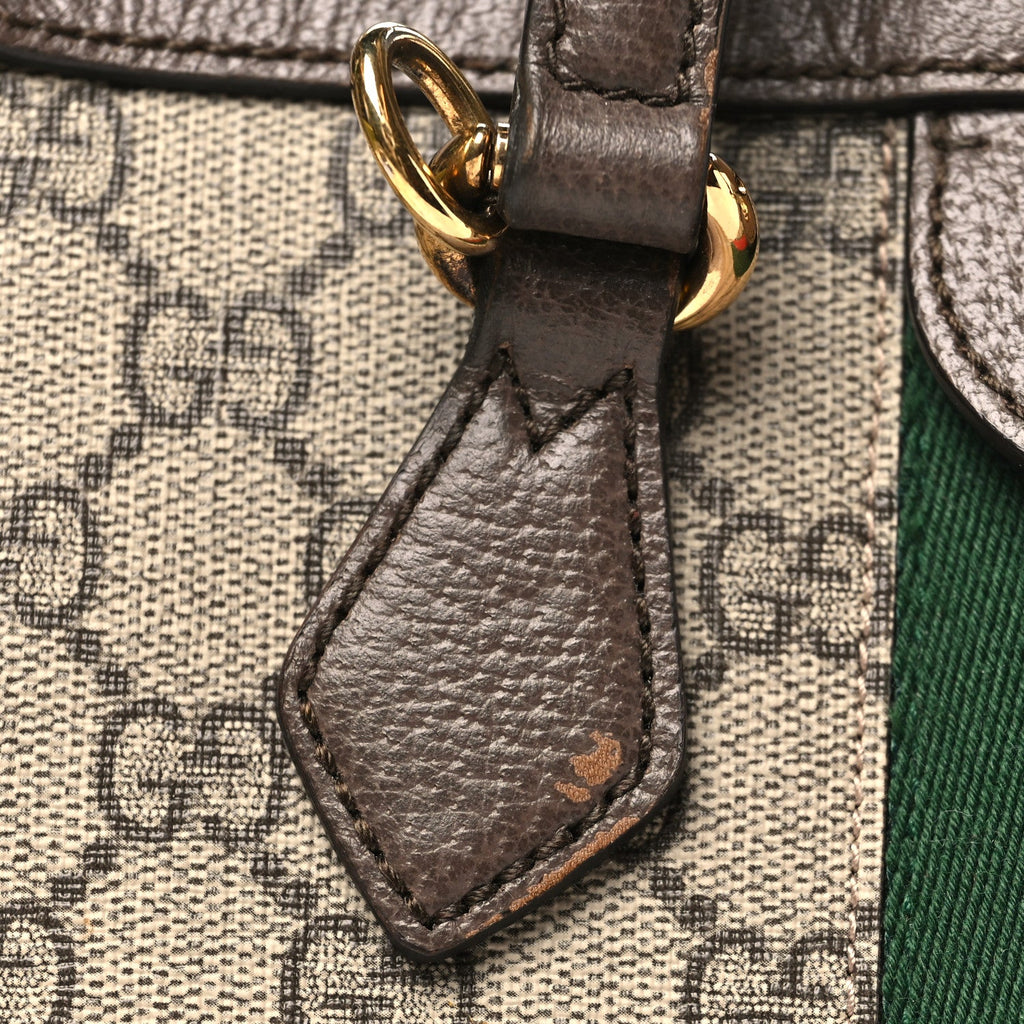 GG Supreme Monogram Small Ophidia Tote Bag Brown wholesalehk.shop