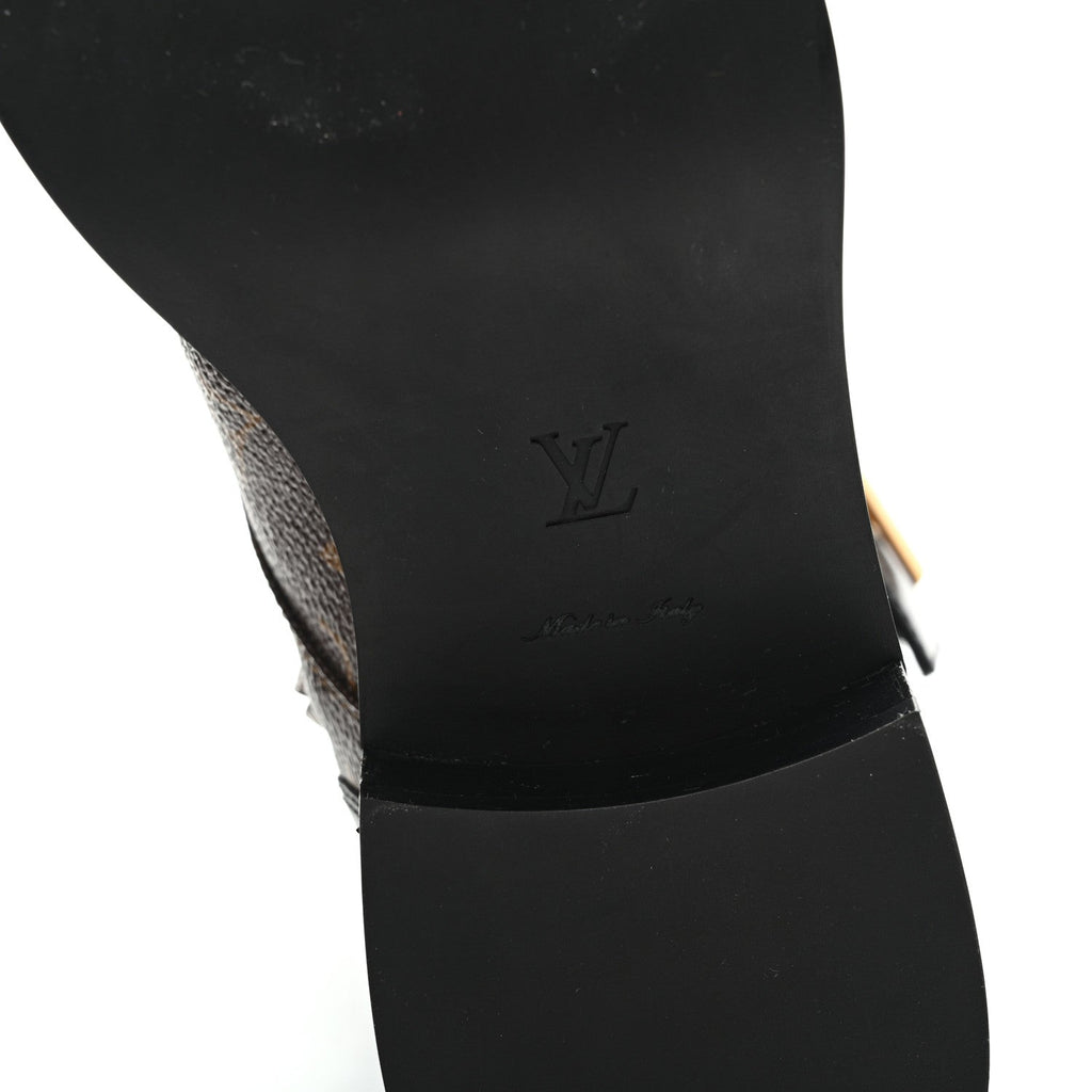 Calfskin Monogram Wonderland Flat Ranger Boots 37 Black £¨ Direct shipment via from wholesalehk.shop