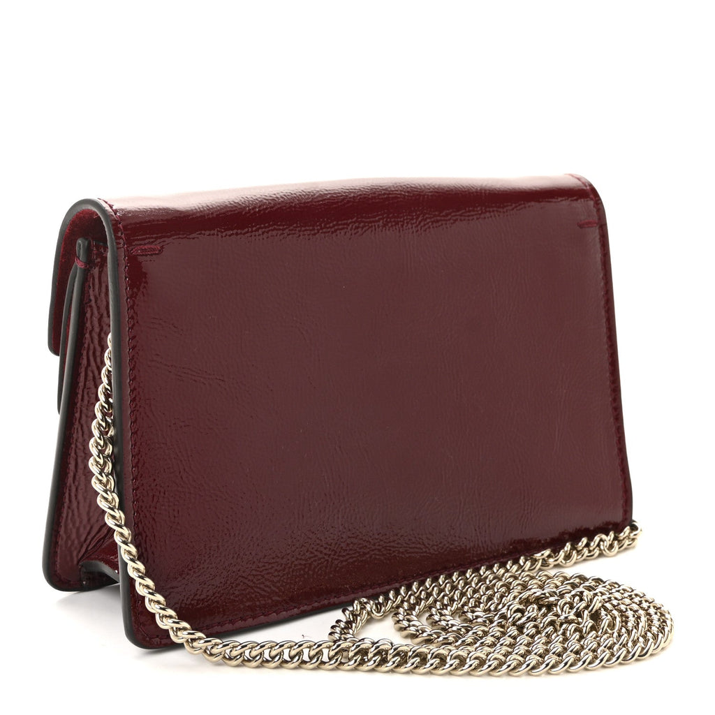 Crinkled Patent Mini Dionysus Shoulder Bag Rosso Ancora Red wholesalehk.shop