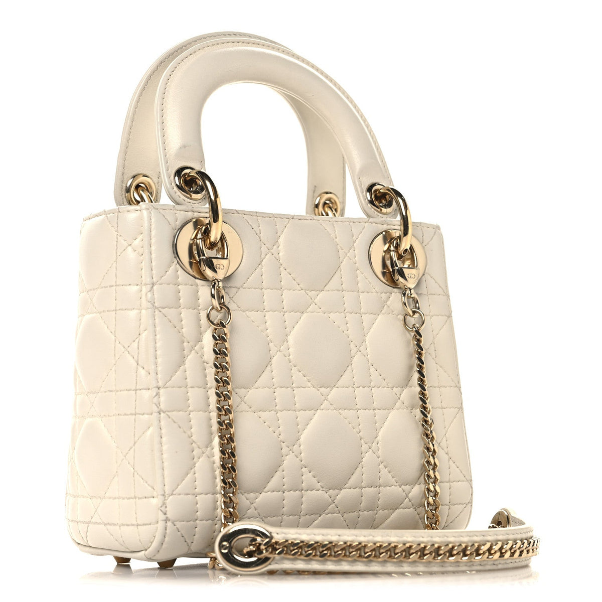 Lambskin Cannage Small My ABCDior Lady Dior Latte wholesalehk.shop