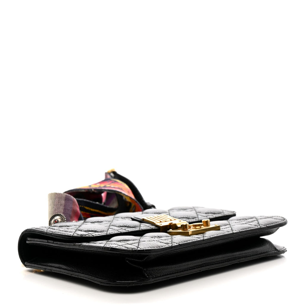 Lambskin Cannage Large Dioraddict Flap J’Adior Strap Black wholesalehk.shop