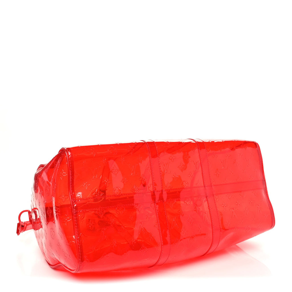 PVC Monogram Keepall Bandouliere 50 Grenadine Red wholesalehk.shop