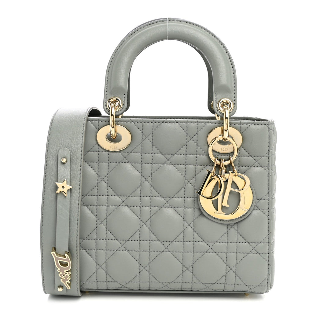 Lambskin Cannage Small My ABCDior Lady Dior Grey wholesalehk.shop