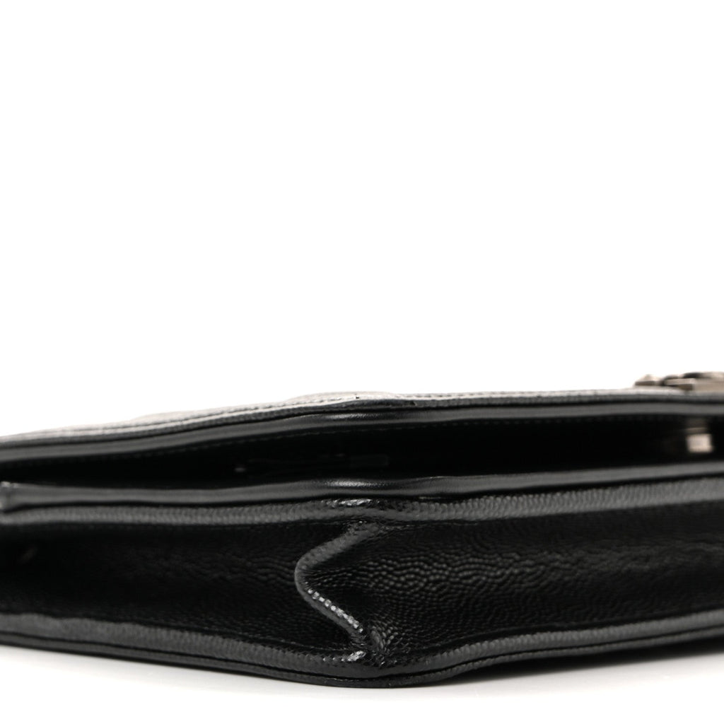Caviar Quilted Boy Wallet On Chain WOC Black wholesalehk.shop