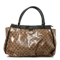 Crystal Monogram Large D Gold Ring Tote Dark Brown wholesalehk.shop
