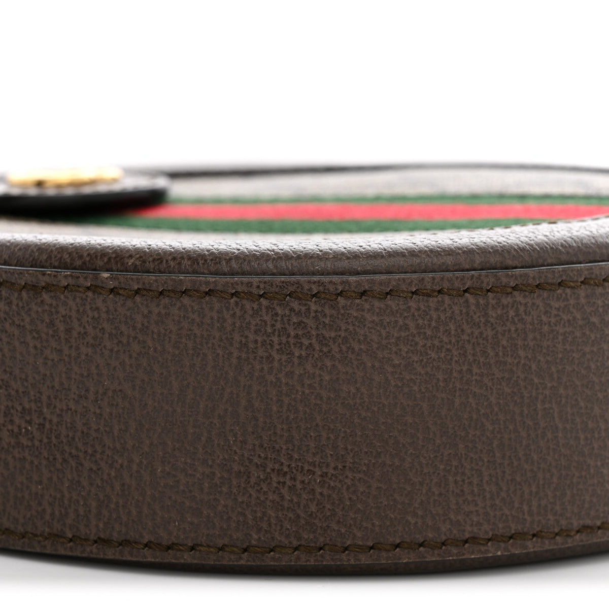 GG Supreme Monogram Web Mini Ophidia Round Shoulder Bag Brown wholesalehk.shop