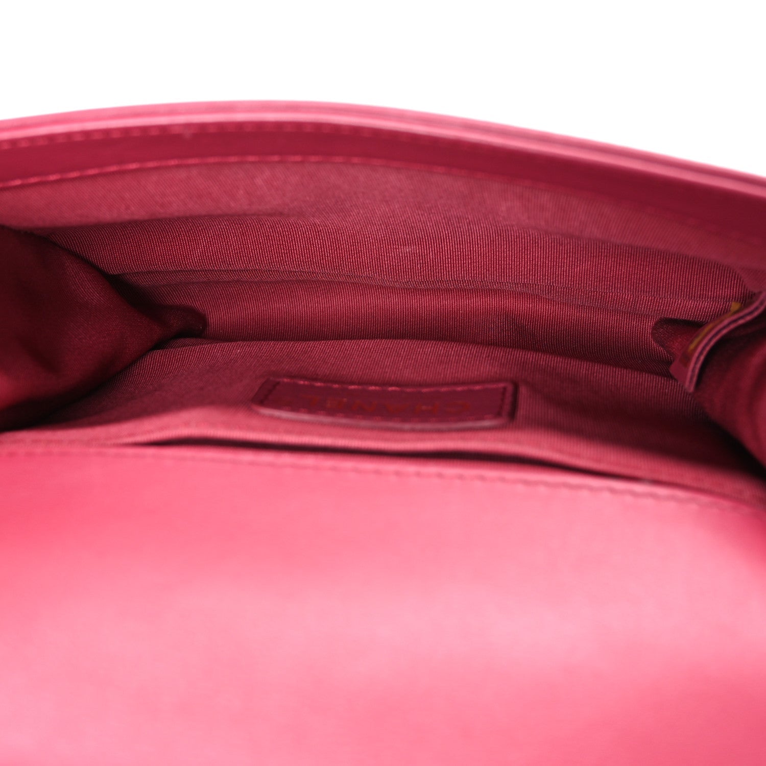 Calfskin Quilted Small Boy Flap Dark Pink wholesalehk.shop