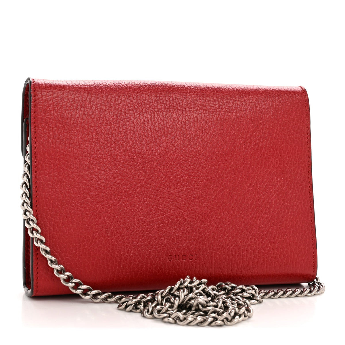 Calfskin Mini Dionysus Chain Wallet Hibiscus Red wholesalehk.shop