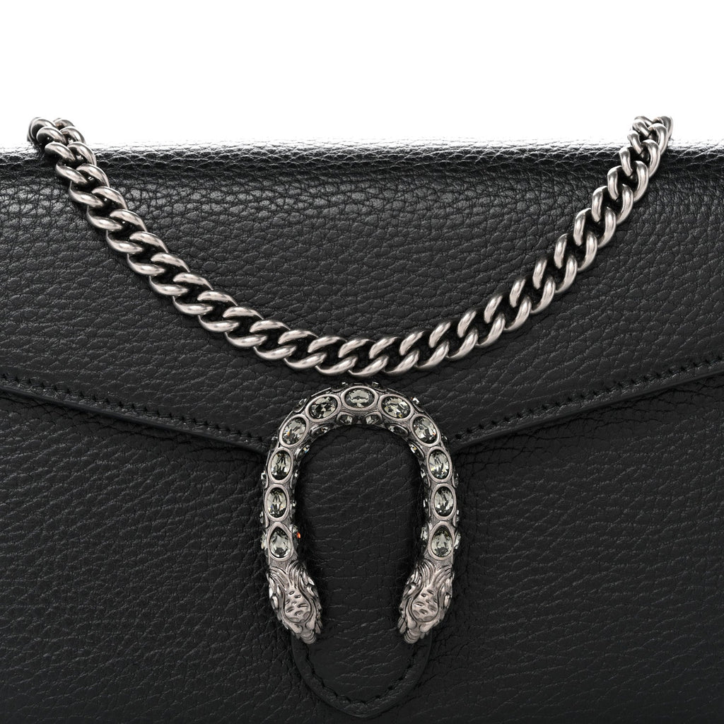 Calfskin Mini Dionysus Chain Wallet Black wholesalehk.shop