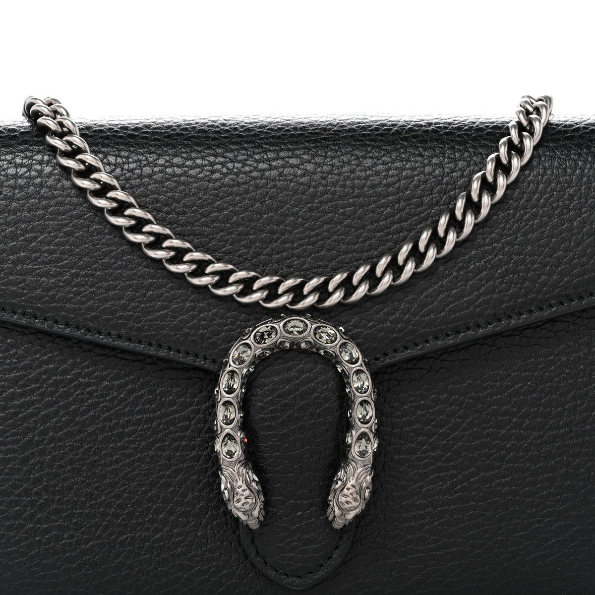 Calfskin Mini Dionysus Chain Wallet Black wholesalehk.shop