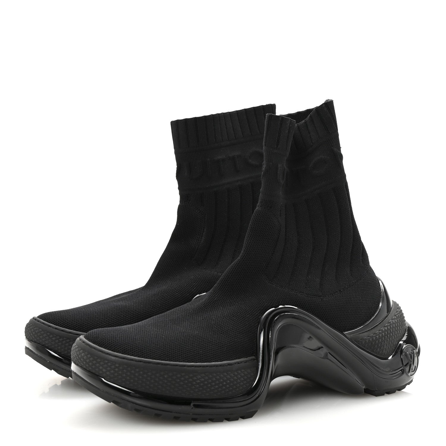 Stretch Textile Patent LV Archlight Sneaker Boots 35 Black £¨ Direct shipment via from wholesalehk.shop