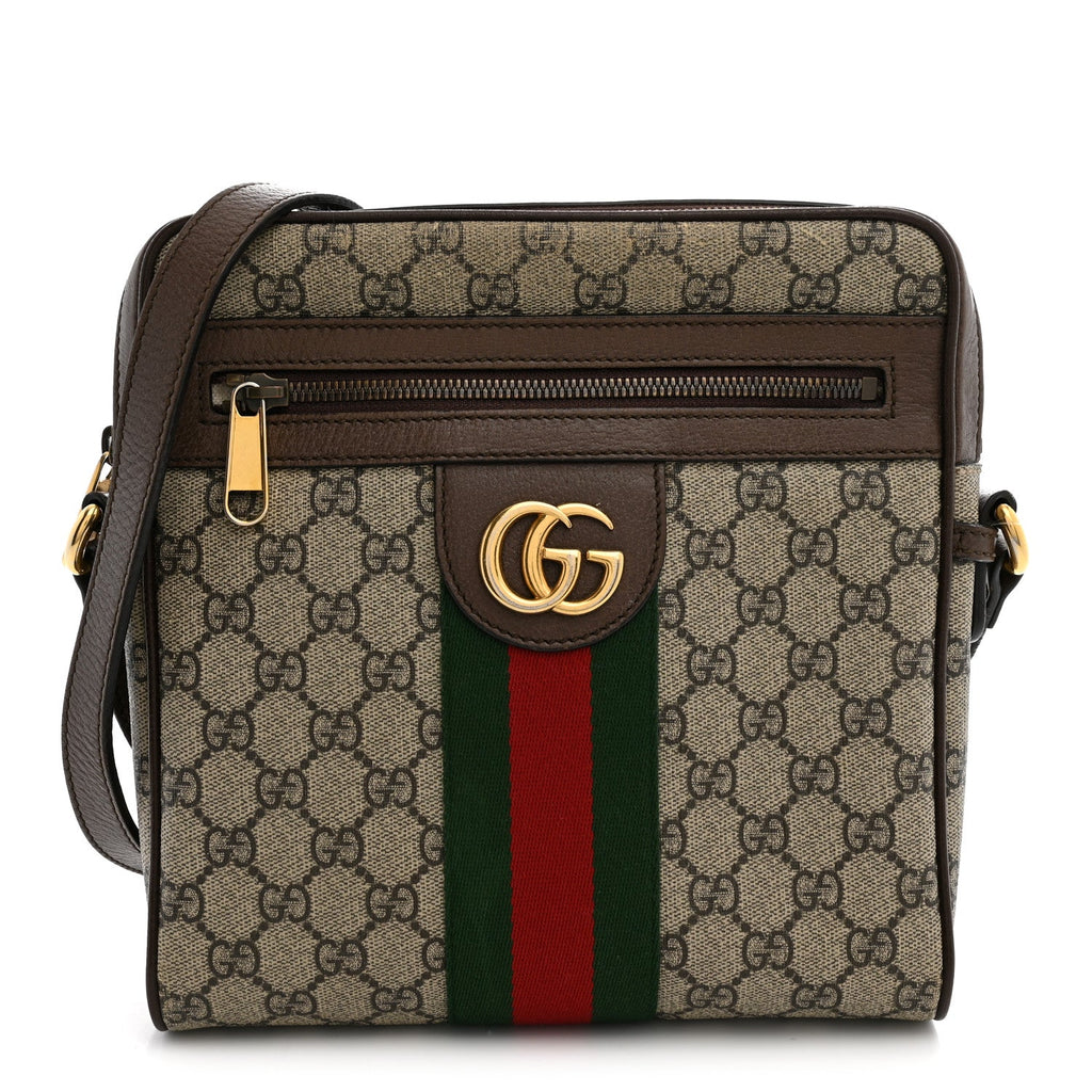 GG Supreme Monogram Web Small Ophidia Messenger Bag Brown wholesalehk.shop