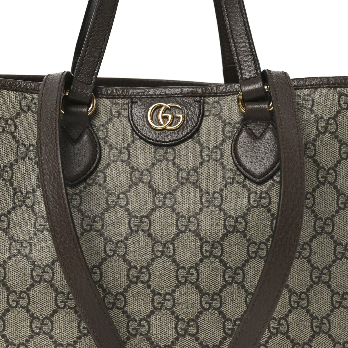 GG Supreme Monogram Textured Calfskin Small Ophidia Shoulder Tote Bag Beige Ebony New Acero wholesalehk.shop