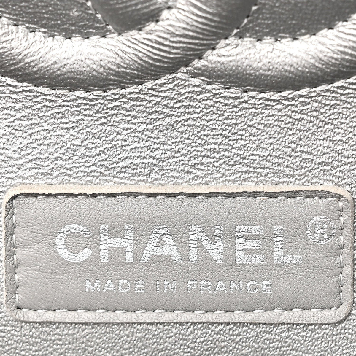 Metallic Caviar Quilted Medium Double Flap Silvery wholesalehk.shop