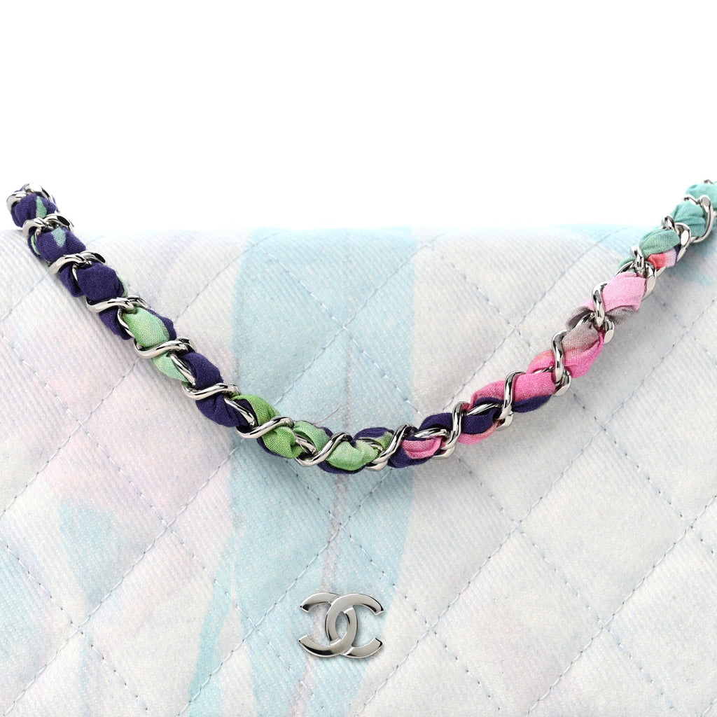 Canvas Quilted Jungle Jeans Wallet on Chain WOC Multicolor wholesalehk.shop