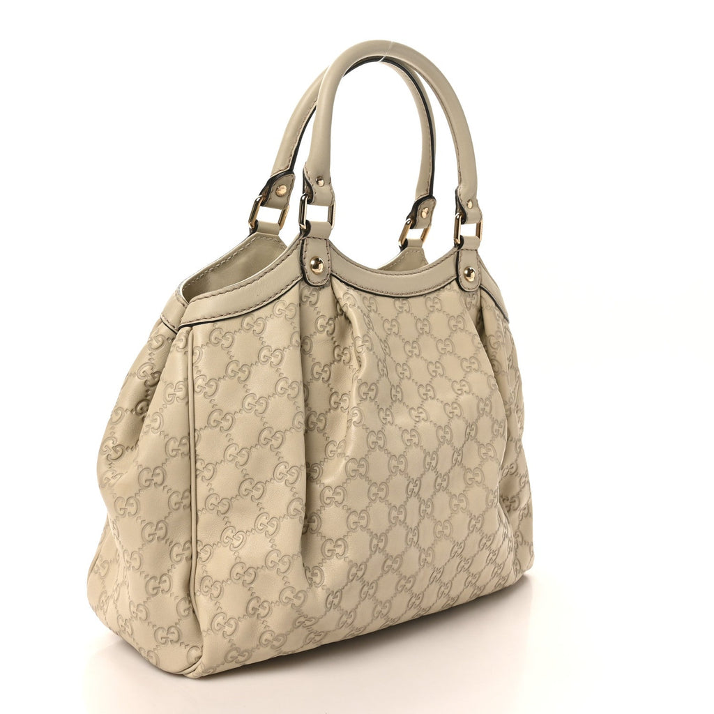 Guccissima Medium Sukey Tote Mystic White £¨ Direct shipment via from wholesalehk.shop