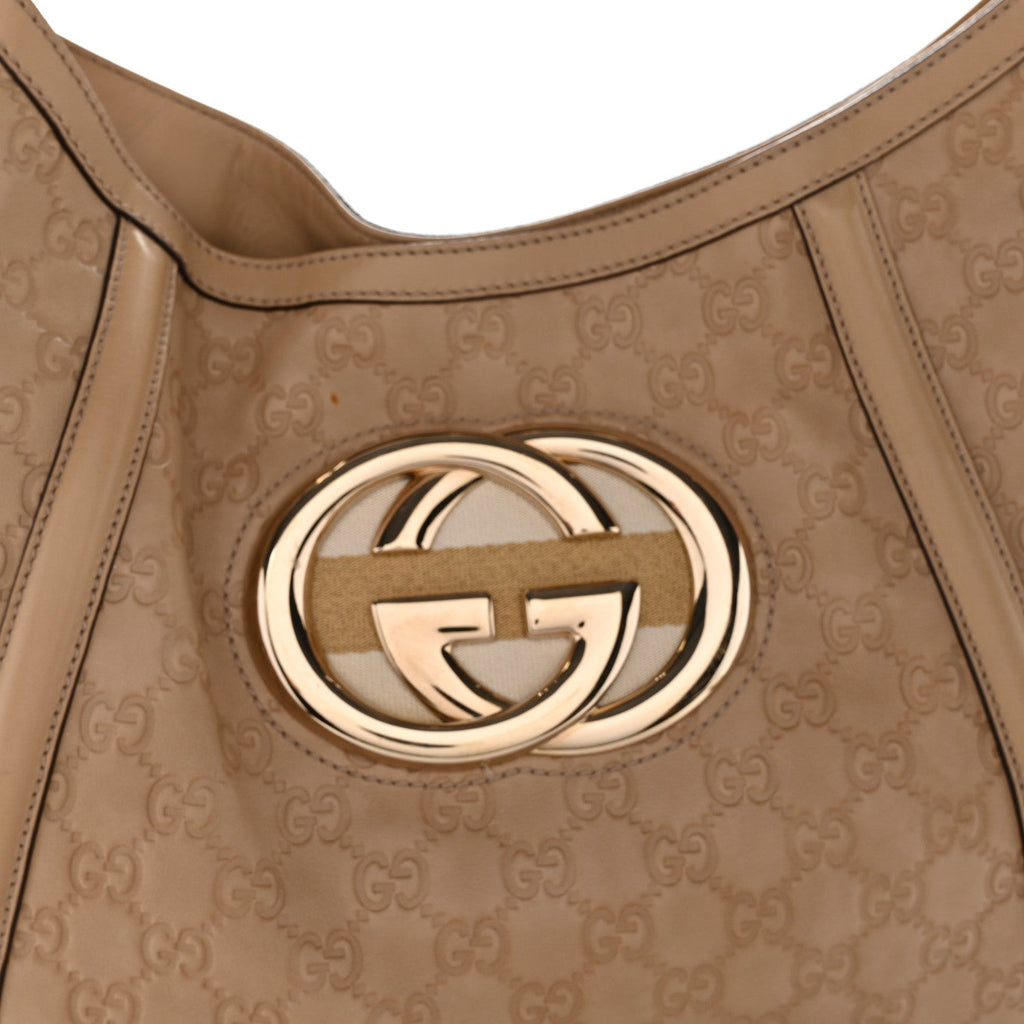 Guccissima Medium Britt Tote Beige £¨ Direct shipment via from wholesalehk.shop