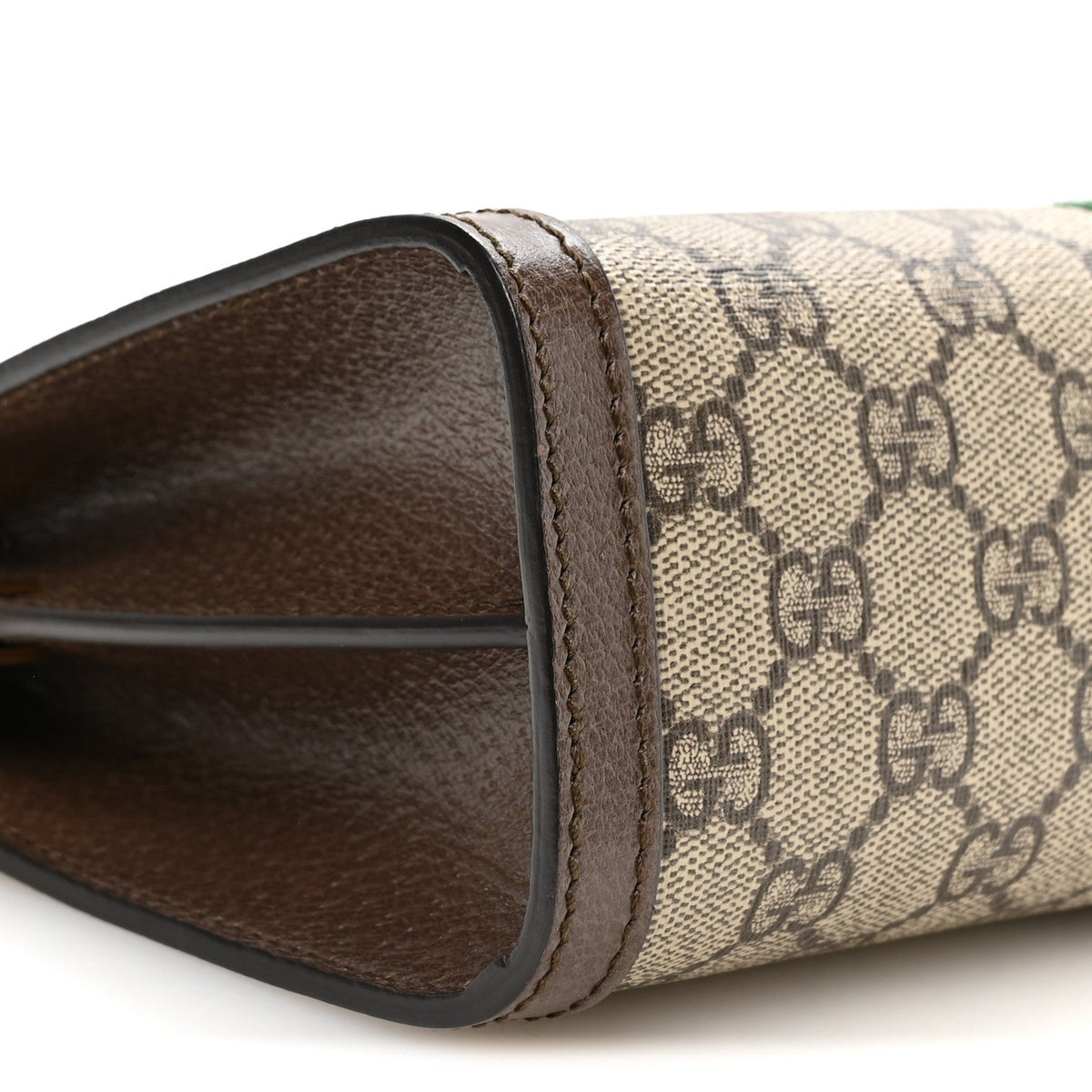 GG Supreme Monogram Web Small Ophidia Chain Shoulder Bag Brown wholesalehk.shop