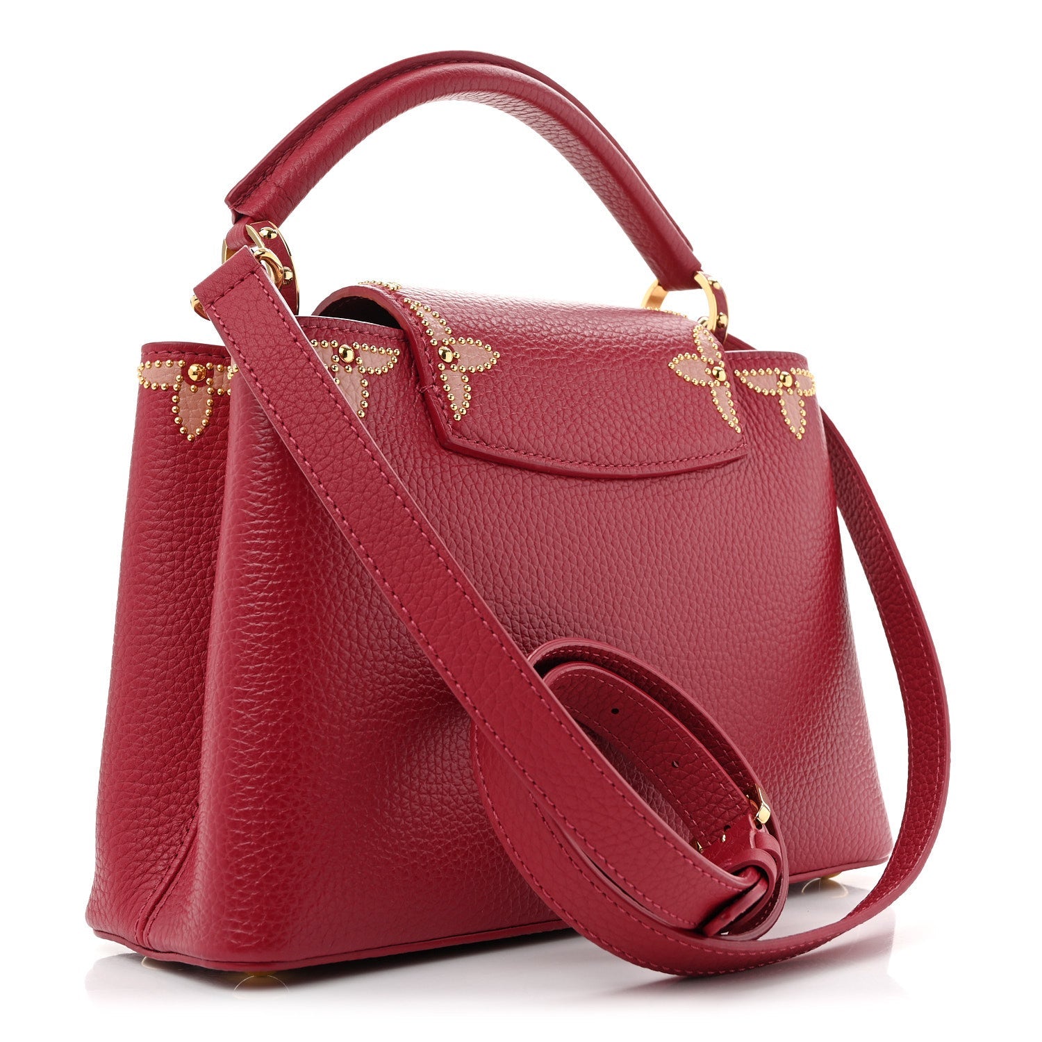 Taurillon Embellished Flower Capucines BB Dark Pink £¨ Direct shipment via from wholesalehk.shop