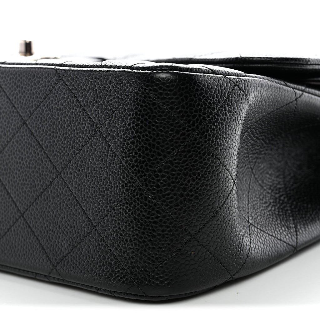 Caviar Quilted Jumbo Double Flap Black wholesalehk.shop
