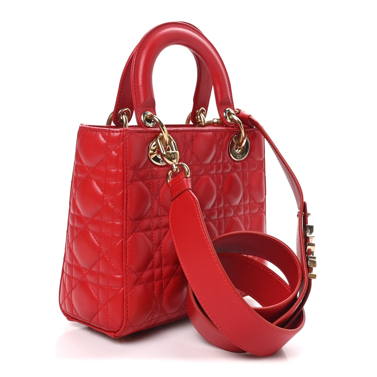 Lambskin Cannage Small My ABCDior Lady Dior Red wholesalehk.shop