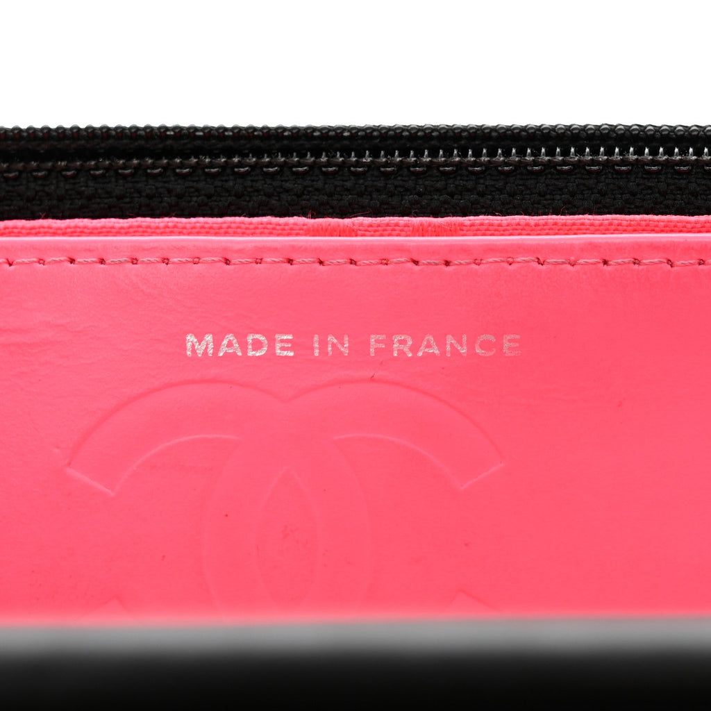 Calfskin Quilted Cambon Wallet on Chain WOC Black wholesalehk.shop